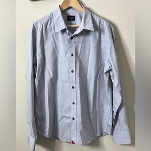 Untuckit Rubican Wrinkle Free Slim Fit Button Up Dress Shirt Size XL Gray